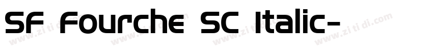 SF Fourche SC Italic字体转换